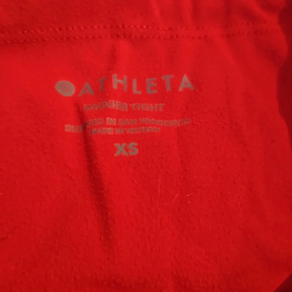Athleta Rainer Tight Reflective Leggings Sz xs Red - Picture 6 of 7